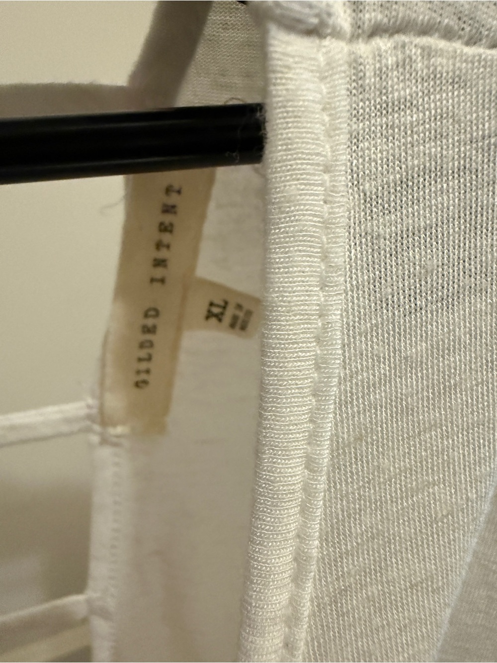 Gilded intent deconstructed Women’s White Short-Sleeve Scoop Neck Top - Picture 2 of 3